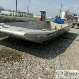 AIRBOAT HULL, ALUMITECH 22FT, 8FT BEAM, ALUMINUM CONSTRUCTION, NOSE RAMP