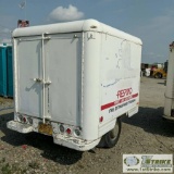 ENCLOSED TRAILER, 1998 81IN X 67IN HOMEMADE, ALUMINUM BOX, SINGLE AXLE, 2IN BALL HITCH