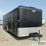 ENCLOSED TRAILER, 2006 INTERSTATE MODEL: ILRD10220TA2, 20FT X 8FT BOX, REAR RAMP, TANDEM AXLE, ROOF