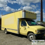 BOX VAN, 1993 FORD E-350, 7.5L GAS, 15FT BOX WITH RAMP, AUTOMATIC TRANSMISSION, DUALLY