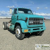 SEMI TRACTOR, 1974 GMC 7500, DETROIT DIESEL V-6 ENGINE, MANUAL TRANSMISSION