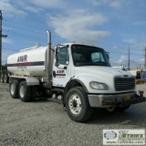 WATER TRUCK, 2007 FREIGHTLINER M2, 4000GAL STEEL TANK, CAT C7 ACERT ENGINE, MANUAL TRANSMISSION, HOS