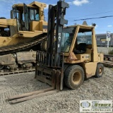 FORKLIFT, CAT V80E, PERKINS GAS ENGINE, 8000LB CAPACITY, 173IN LIFT HEIGHT