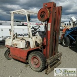 FORKLIFT, 1983 NISSAN PF02, 4000LB CAPACITY, PROPANE ENGINE