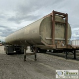 SEMI WATER TRAILER, 1969 FRUEHAUF, TRIPLE AXLE, ALUMINUM, 9000GAL TANK, 3 COMPARTMENT