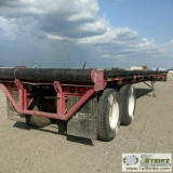 SEMI TRAILER, 1975 40FT FLAT BED, WITH ROLLER TAIL