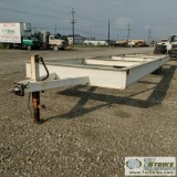 TRAILER FRAME, TANDEM AXLE, 8FT6IN X 36FT DECK. NO TITLE