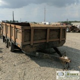 TRAILER, 2009 TANDEM AXLE, WITH SIDE BOARDS, 12FT X 88IN DECK