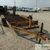 UTILITY TRAILER, HUDSON BROTHERS, TANDEM AXLE, 6FT X 14FT DECK, FOLDING RAMPS. NO TITLE