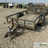 UTILITY TRAILER, 2012 DIAMOND C, SINGLE AXLE, 5FTIN X 8FT BED, FOLD DOWN RAMP