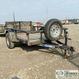 UTILITY TRAILER, 2012 DIAMOND C, SINGLE AXLE, 5FTIN X 8FT BED, FOLD DOWN RAMP