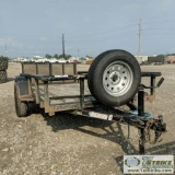 UTILITY TRAILER, 2013 DIAMOND C, SINGLE AXLE, 5FT X 10FT BED, FOLD DOWN RAMP