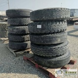 10 EACH. TIRES, WITH WHEELS, 10.00 R20, LOAD RANGE F