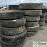 17 EACH. MISC HEAVY TRUCK TIRES AND WHEELS, INCLUDING: 11R22.5, 11R24.5