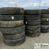 18 EACH. MISC HEAVY TRUCK TIRES AND WHEELS, INCLUDING: 12R22.5, 10.00-20