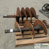 3 EACH. AUGER BITS, INCLUDING: 12IN, 20IN, 24IN, HEXAGON SHANK, 3IN SHAFT WITH EXTENSION