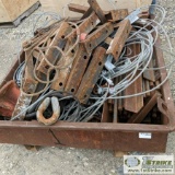 2 STEEL BOXES. 1 BOX INCLUDING: HEADACHE BALL DOWELS, RIGGING, STEEL BRACKETS