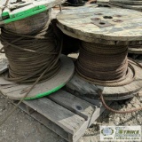 1 PALLET. 3 SPOOLS, WIRE ROPE, VARIOUS SIZES