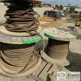 1 PALLET. 3 SPOOLS, WIRE ROPE, VARIOUS SIZES