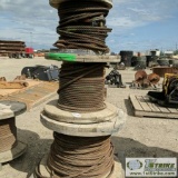 1 PALLET. 3 SPOOLS, WIRE ROPE, VARIOUS SIZES