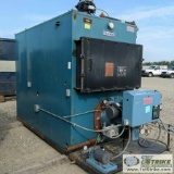 BURNHAM THREE PASS GENERATOR BOILER, 5000000BTU, STCAM/HOT WATER BOILER, WITH GORDON-PIATT ENGERGY B