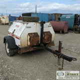 LIGHTPLANT, MAGNUM MODEL 5080 MHEA, TRAILER MOUNTED, 3CYL ISUZU DIESEL, 8KW, MAST MISSING