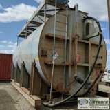 FLUID STORAGE TANK, 16,000GAL, STEEL, OPEN TOP, SINGLE WALL, SKID MOUNTED, APPROX 30000LBS. BUYER MU