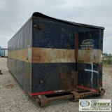 VAC TANK ENCLOSURE, 30FT X 9FT 4IN, SKID MOUNTED. BUYER MUST LOAD