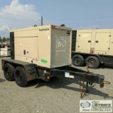 GENERATOR, 2009 INGERSOLL RAND G60, 58KVA, 46KW, JOHN DEERE DIESEL, TRAILER MOUNTED