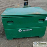 GREENLEE JOB BOX, WITH WIRE PULLEY CART, PULLER COMPONENTS