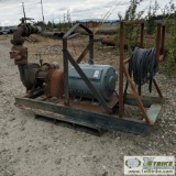 WATER PUMP, GORMAN RUPP 6X4 CENTRIFUGAL, 150 HP ELECTRIC MOTOR, SKID MOUNTED