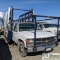 1999 CHEVROLET 3500, 7.4L VORTEC GAS ENGINE, RWD, STANDARD CAB, DUALLY, 12FT FLATBED, WITH GLASS RAC