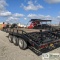 TRAILER, 2001, 15FT X 8FT DECK, 4FT DOVE TAIL, FOLD DOWN RAMPS, TRIPLE AXLE, ELECTRIC BRAKES
