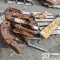 2 PALLETS. RIPPER TEETH AND CUTTING EDGE
