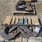 2 PALLETS. 1PLT RIPPER SHANKS WITH TEETH. 1PLT. COUNTERWEIGHT PEICES, FITS VOLVO G90