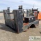 WELDING TRUCK BED, STEEL. 8.5 FT X 7 FT DECK, WITH BOXES AND RACKS