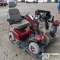 MOBILITY SCOOTER, PRIDE LEGEND, WITH CHARIOT BRUNO RECEIVER HITCH CARRY ATTACHMENT