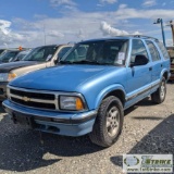 1996 CHEVROLET BLAZER, 4.3L 6CYL, 4X4,  4-DOOR