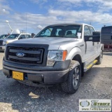 2013 FORD F-150 XL, 5.0L GAS, 4X4, CREW CAB, SHORT BED. TITLE IN TRANSIT