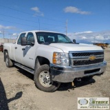 2013 CHEVROLET SILVERADO 2500HD LS, 6.6L DURAMAX DIESEL, 4X4, CREW CAB, LONG BED. WEBASTO HEAT