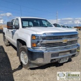 2015 CHEVROLET SILVERADO 2500HD, 6.6L DURAMAX DIESEL, 4X4, CREW CAB, LONG BED. WEBASTO HEAT