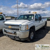 2012 CHEVROLET SILVERADO 2500 HD LS, 6.6L DURAMAX DIESEL, 4X4, CREW CAB, LONG BED. WEBASTO HEAT
