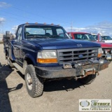 1996 FORD F-350 XL, 7.3L POWERSTROKE DIESEL ENGINE, 4X4, REGULAR CAB, SERVICE BED, BUMPER MOUNTED WI