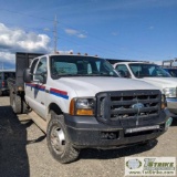 2007 FORD F-350 SUPERDUTY, 6.0L DIESEL, 4X4, DUALLY, STANDARD CAB, 10FT 4IN FLAT BED