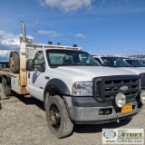 2006 FORD F-550 SUPERDUTY, 6.0L POWERSTROKE DIESEL, DUALLY, STANDARD CAB, 14FT 4IN FLAT BED