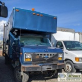 BOX VAN, 1986 FORD E-350, DIESEL ENGINE, 4X4, QUADRAVAN CONVERSION, REAR SHELVES, SPACE HEATER