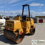 COMPACTOR, VIBROMAX W-265, 27 INCH DOUBLE DRUM, VIBE, ROPS, 3CYL KUBOTA D1403 DIESEL