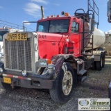 WATER TRUCK, 1988 PETERBILT 357, CUMMINS DIESEL, EATON FULLER, INSULATED TANK, FRONT AND REAR SPRAY