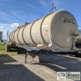 SEMI WATER TANK TRAILER, 1990, 8400GAL, ALUMINUM CONSTRUCTION, TANDEM AXLE