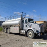 FUEL TRUCK, 2004 KENWORTH,  T-800, CUMMINS DIESEL, SPICER MANUAL TRANSMISSION, PARAMOUNT DUAL COMPAR